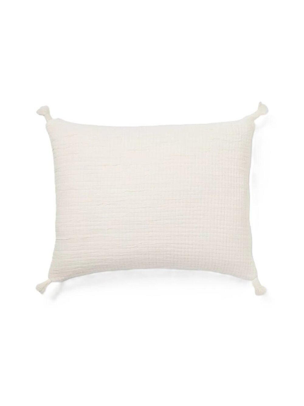 Threshold Cream Color Double Cloth Standard Size Quilted Pillow Sham 20" x 26"